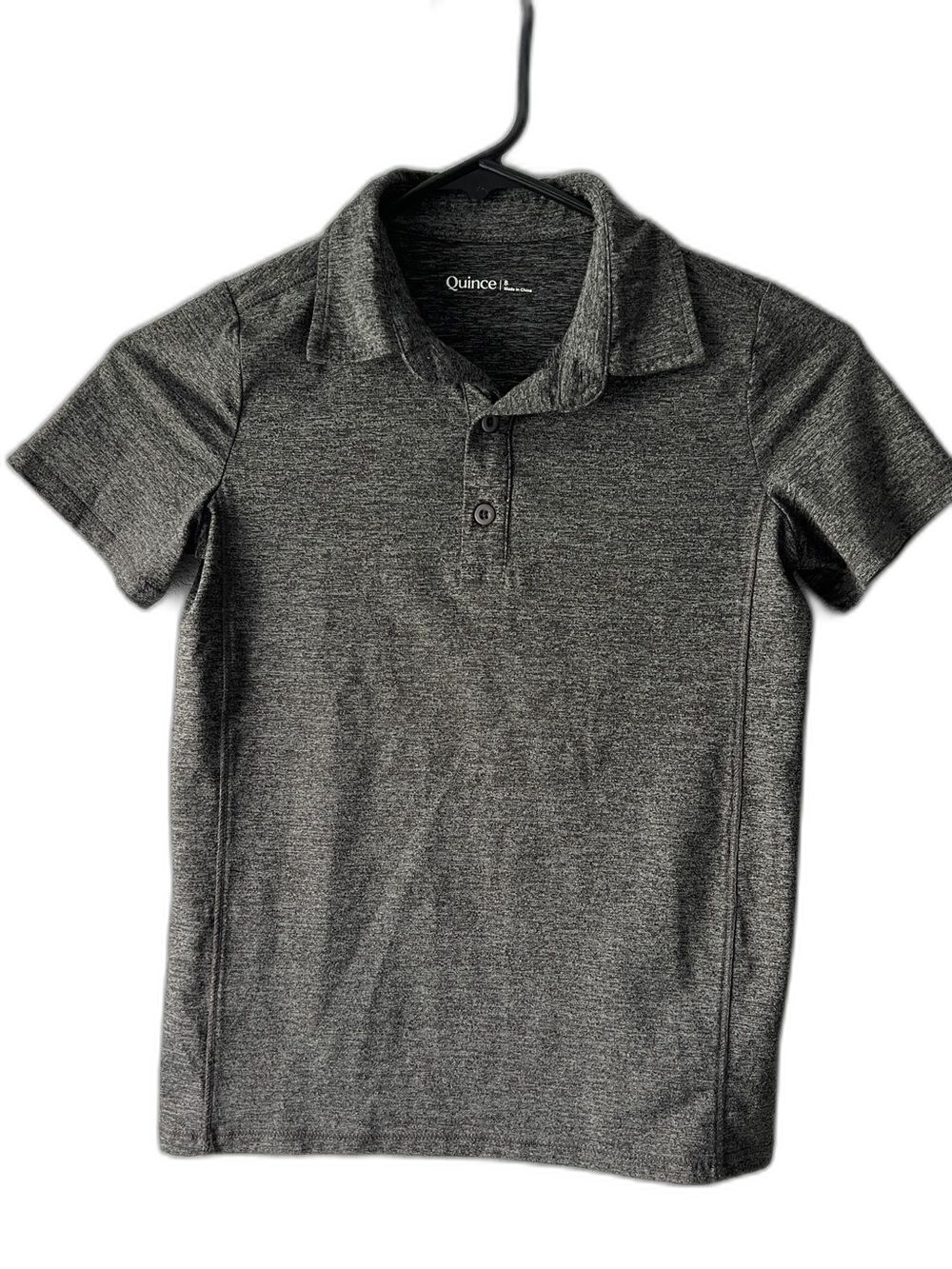 Quince Boys Performance Polo Shirt Gray Athleisure Golf Top Size 8